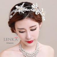 Gambar Aksesoris Tiara Sanggul Pesta Wedding lHairpieces Pesta Lenka - TPM014 - Putih dari Lenka Wedding Shop Kota Surabaya 5 Tokopedia