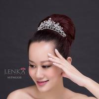 Gambar Mahkota Tiara Rambut Pesta Bridal Wanita l Lenka - MPM008 - Putih Silver dari Lenka Wedding Shop Kota Surabaya 2 Tokopedia