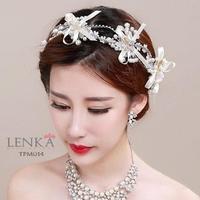 Gambar Aksesoris Tiara Sanggul Pesta Wedding lHairpieces Pesta Lenka - TPM014 - Putih dari Lenka Wedding Shop Kota Surabaya 2 Tokopedia