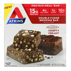 Atkins Protein Meal Bar Double Fudge Brownie Bar5x48g