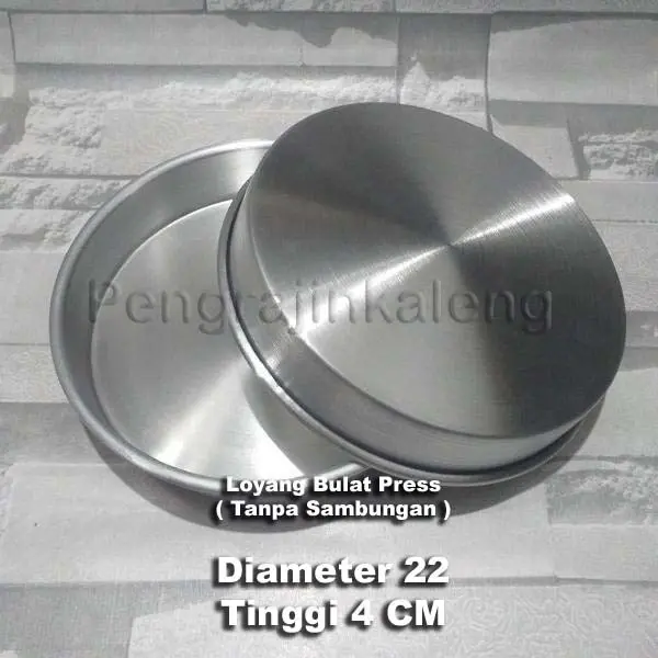 Loyang Bulat Press Diameter 22 CM Tinggi 4 CM / Loyang Bolu Bolu