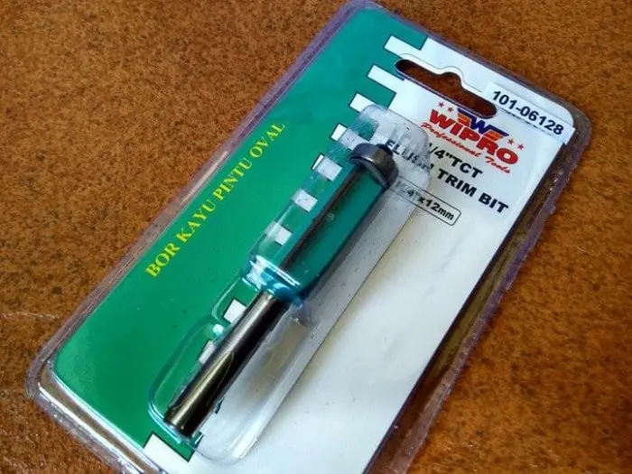 mata router profil trimer bearing 1/4" 12mm flush trimmer straight
