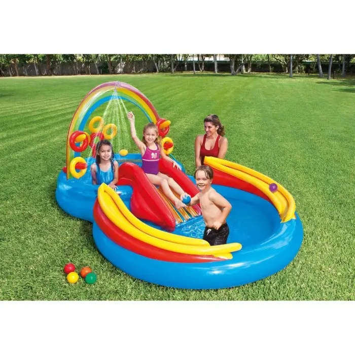 INTEX 57453 Kolam Renang Anak Mandi Bola Rainbow Ring Play Centre ...
