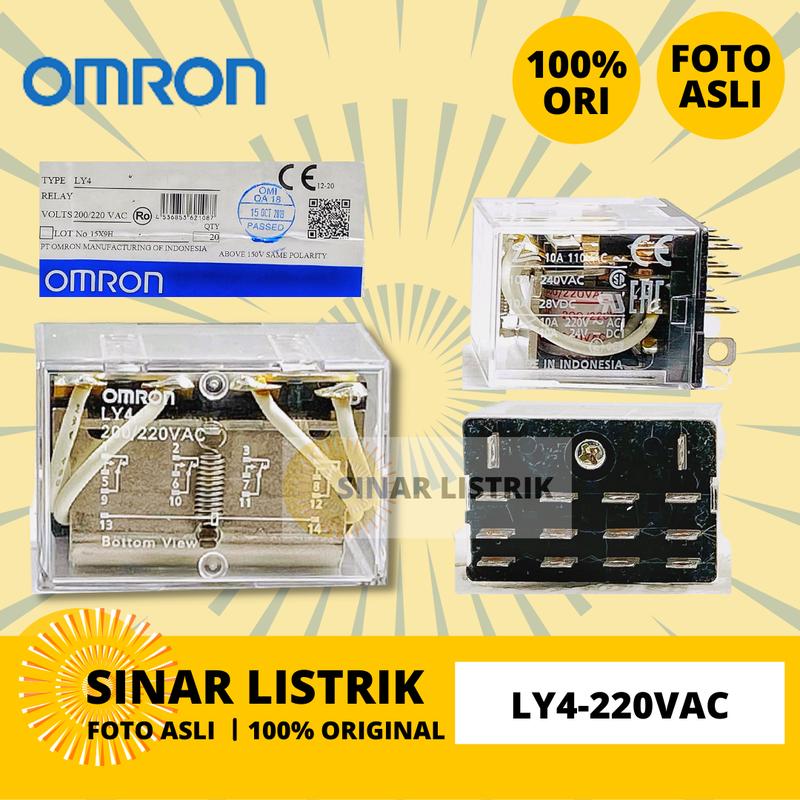 OMRON RELAY LY4-220VAC LY4 220VAC 14PIN - Shop | Tokopedia