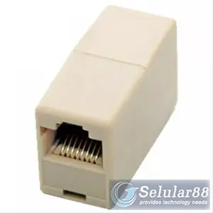 Barel Connector Konektor RJ45 Sambungan Kabel LAN Cat5 Cat6 UTP ORI