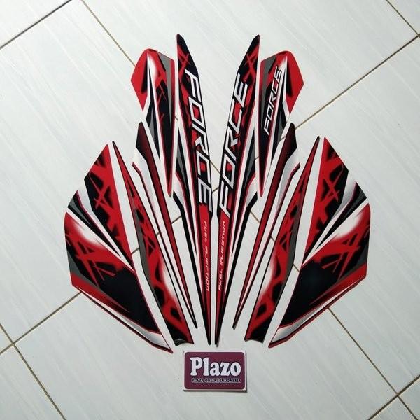 Gambar Striping Stiker Motor yamaha Vega force 2015 hitam-merah dari audriashop.id Kab. Bogor Tokopedia