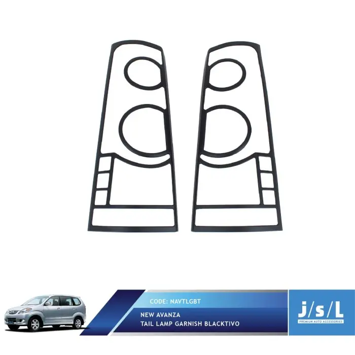 Garnish Lampu Stoplamp Belakang Avanza Xenia 2008 - 2011 Hitam Doff 0