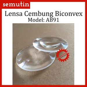 Lensa Cembung Biconvex AB91 / Kaca Pembesar Ultra Clear Lens / Virtual