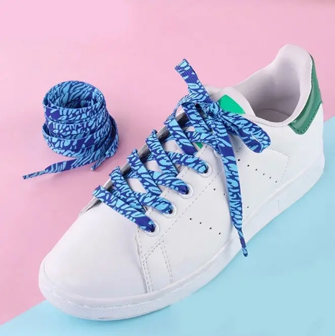 LL11 Sepasang Tali Sepatu Harajuku Pelangi Rainbow Flat Shoe 3