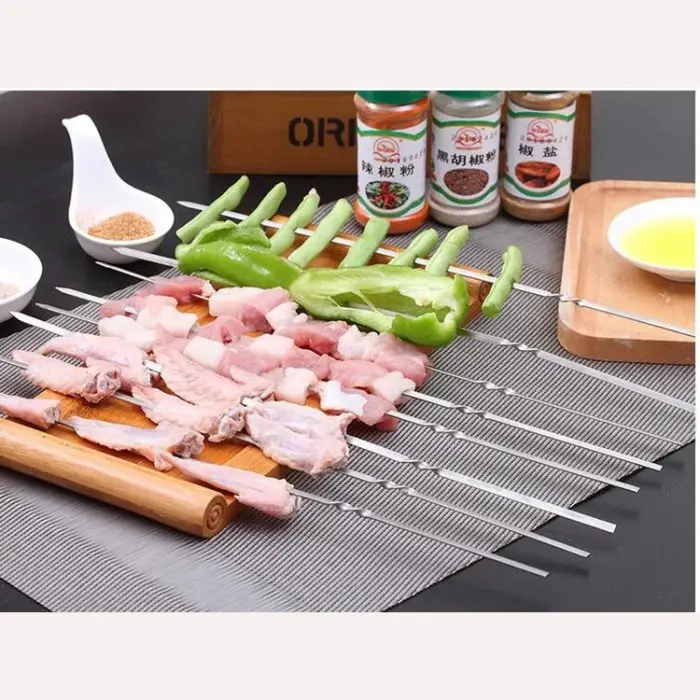 Tusuk Sate Klatak Stainless Panjang Tusukan Daging BBQ Besi Anti Karat 3