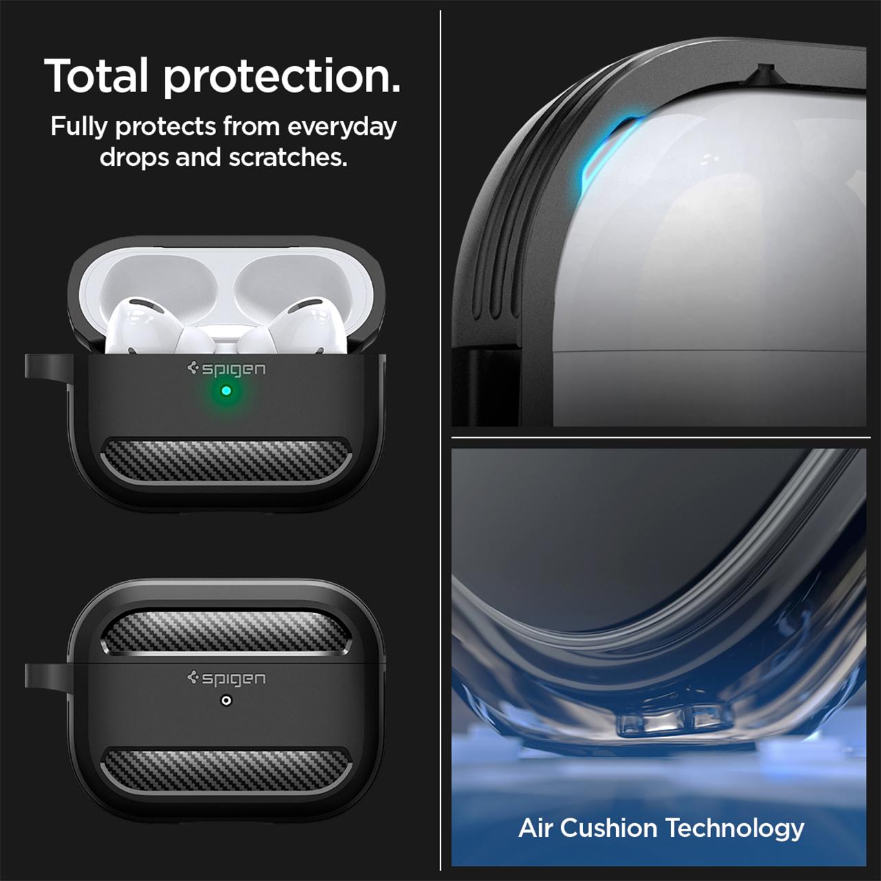 Spigen AirPods Pro 2 Case Rugged Armor - Matte Black ACS05482