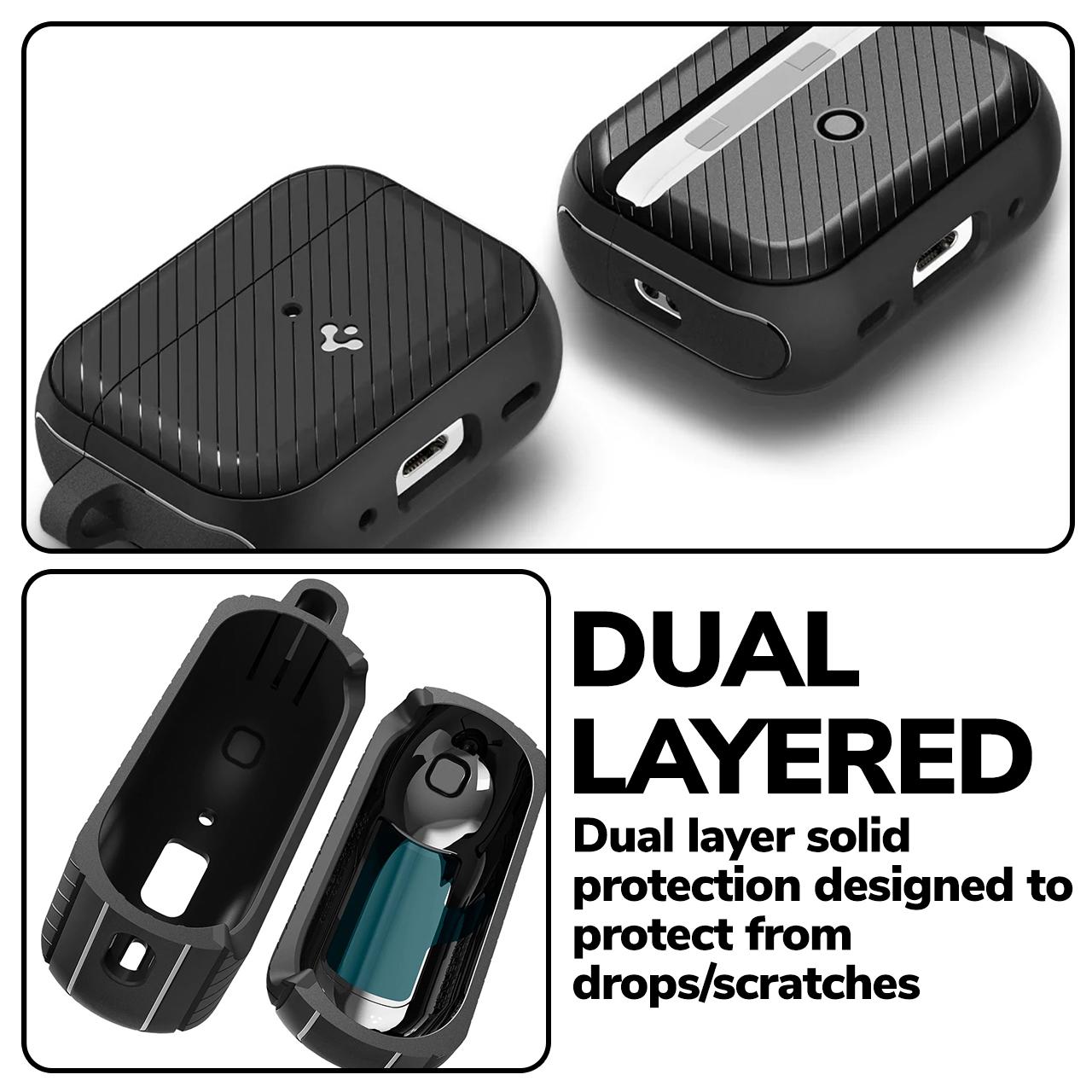 Spigen AirPods Pro 2 Case Magsafe Mag Armor MagFit - Matte Black ACS05484