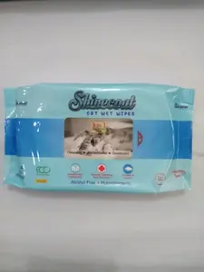 Shinecoat Wet Tissue 50 sheets for Cat - Tissue Basah Untuk Kucing