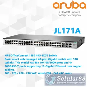 HPE Aruba JL171A OfficeConnect 1850 48G 4XGT Switch Hub 48Port Gigabit