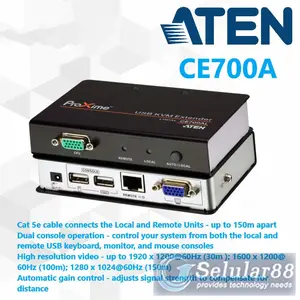 ATEN CE700A USB VGA Cat 5 KVM Extender 1280x1024@150m Cat5 ORIGINAL