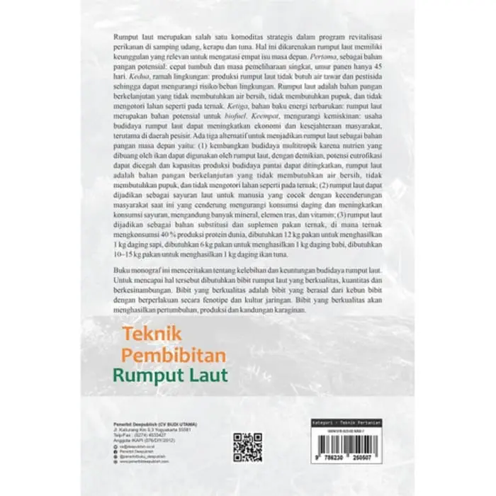 BUKU PERTANIAN BUKU TEKNIK PEMBIBITAN RUMPUT LAUT BUKU PERIKANAN 2