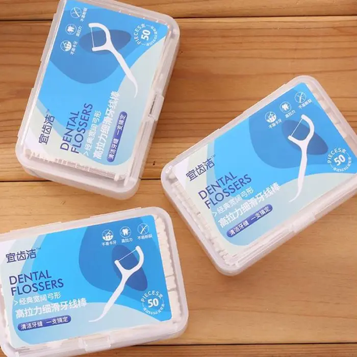 Benang Sikat Pembersih Sela Gigi Dental Floss Isi 50 Pcs 2