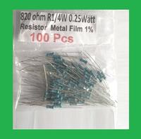 Gambar QTY 100 pcs Resistor R 0.25Watt 820 ohm Metal film dari Nivico shop Kota Administrasi Jakarta Barat 1 Tokopedia