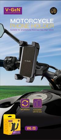 Gambar VGEN V-GeN VHL-20 Phone Holder Motor Bracket Pegangan HP - Black dari Golden Celluler Kota Administrasi Jakarta Pusat 3 Tokopedia