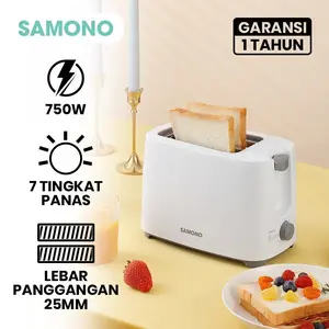 Samono Pop Up Toaster Alat Pemanggang Roti Toaster SW TW750 White