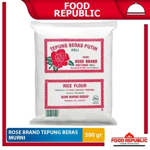 TEPUNG BERAS MURNI ROSE BRAND 500 GR - ROSE BRAND RICE FLOUR HALAL MUI