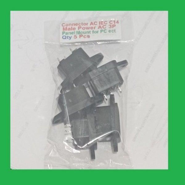 Gambar Qty 5 Pcs Connector AC IEC C14 Male Power AC 3P Panel Mount for PC ect dari Nivico shop Kota Administrasi Jakarta Barat Tokopedia