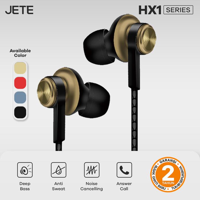 Gambar Headset | Earphone JETE HX1 Magnetic with Audio Power - Hitam dari Doran Gadget Authorized Shop Kota Administrasi Jakarta Pusat Tokopedia