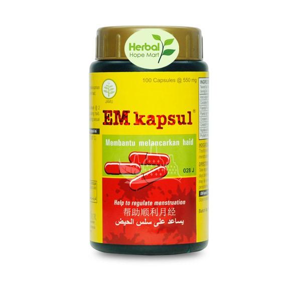 New Em Kapsul - Melancarkan Haid - 100 Kapsul