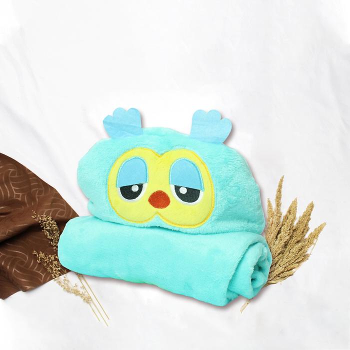 Gambar Vallery Quincy - Selimut Bulu Halus Baby 70x100  - Green Owl dari Lady Rose Sprei Kab. Bandung Tokopedia