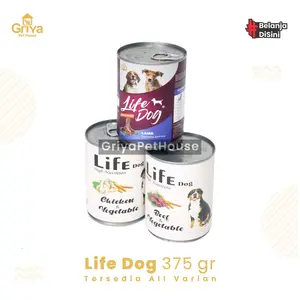 LIFE DOG - Makanan Anjing Basah Kaleng 375 gr
