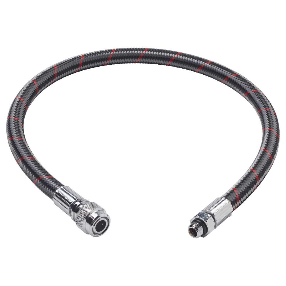 OMS Miflex high flexible inflator hose, 25 cm-Black