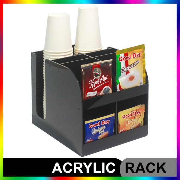 Jual Rak Paper Cup 2 Slot and Condiment Organizer - Hitam - Jakarta ...