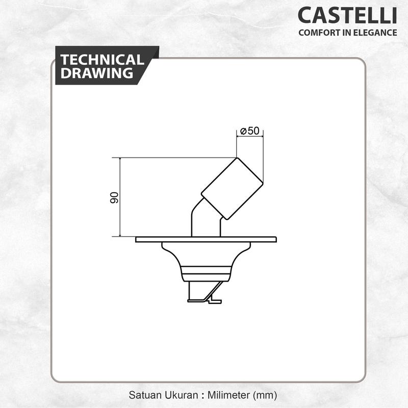 CASTELLI 1175106 Saringan Pembuangan Floor Drain Washing Machine 4