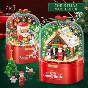 Christmas Candy Box Music Box & Floating Snows with Gift Box