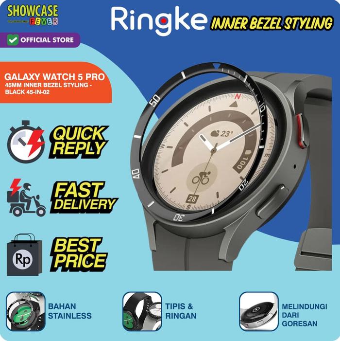 Gambar Ringke Compatible For Samsung Galaxy Watch 5 Pro 45mm Inner Bezel Styling Black Metal Armor dari ShowcaseFever Kota Administrasi Jakarta Utara Tokopedia