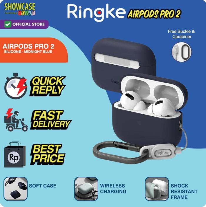 Gambar Ringke Compatible For AirPods Pro 2 Silicone Blue Casing Tipis Anti Crack Shock Armor dari ShowcaseFever Kota Administrasi Jakarta Utara Tokopedia