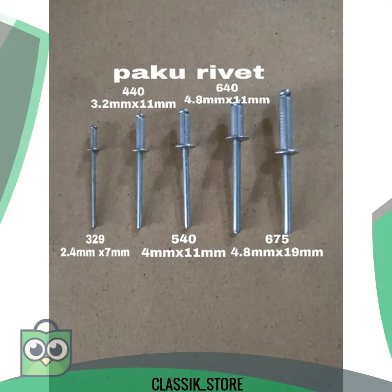 paku rivet ripet blind rivet 440 4mm - Shop | Tokopedia