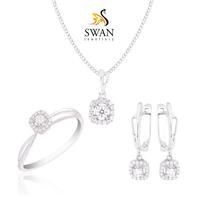 Gambar Perhiasan Set Berlian Desain Kotak Swan Jewellery - LIONTIN dari Swan Jewellery Kota Administrasi Jakarta Selatan 1 Tokopedia