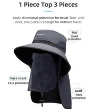 Gambar ROCKBROS Topi Masker Rockbros LF8037 Sun Hat Ful Face Mask Golf Pancing Outdoor Hitam Biru Abu Coklat Adjustable Brim & Wind Rope dari Rockbrosindo Kota Surabaya 4 Tokopedia