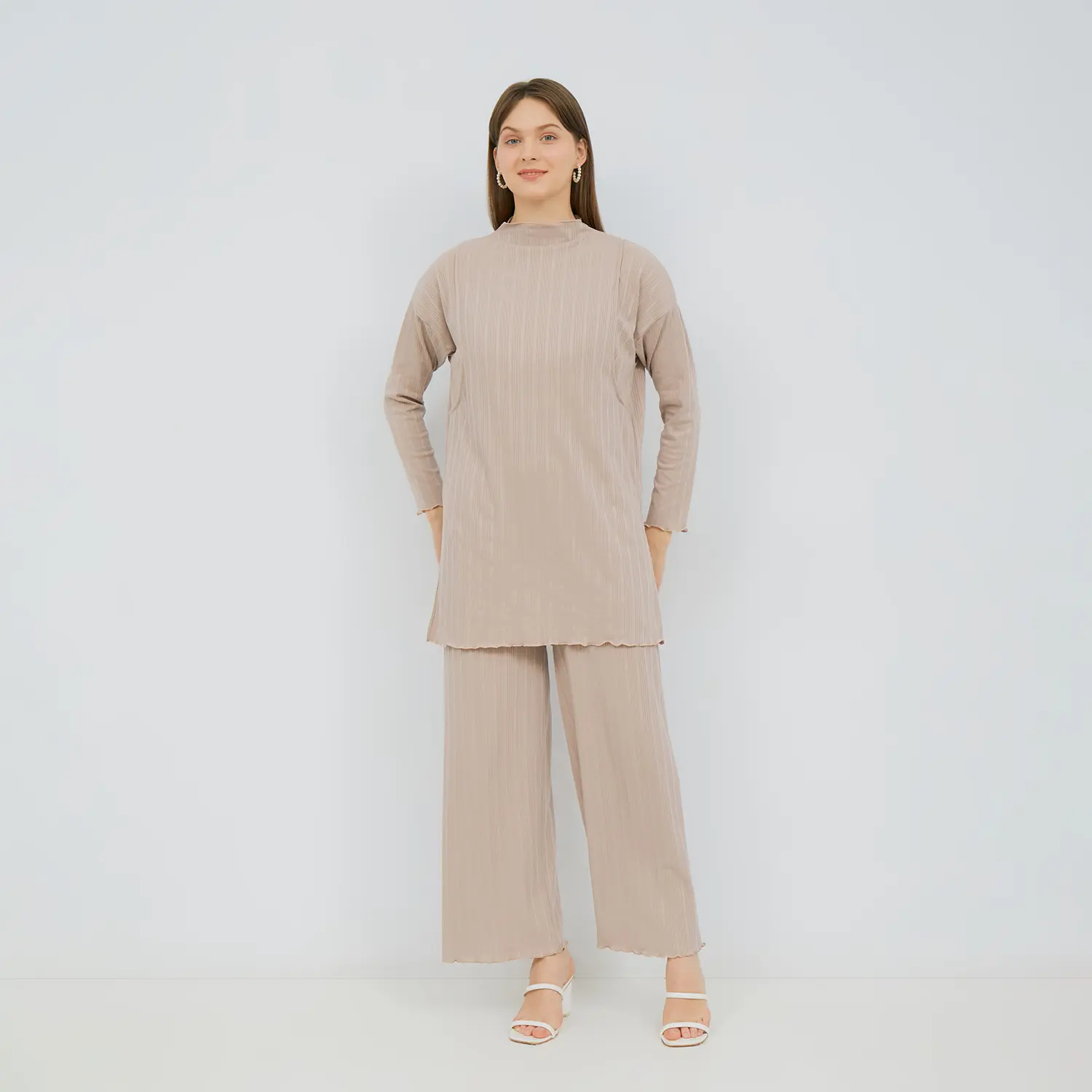 Fatin New Beige - Baju Ibu Hamil Dan Menyusui