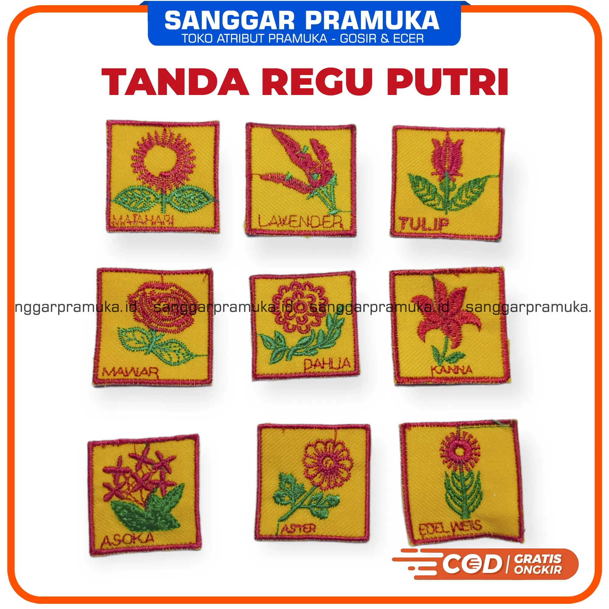 Tanda Regu Pramuka Penggalang Putri