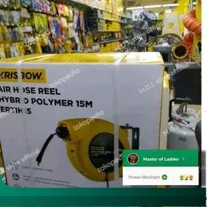 Krisbow air hose reel / gulungan selang angin otomatis 15 meter bulat
