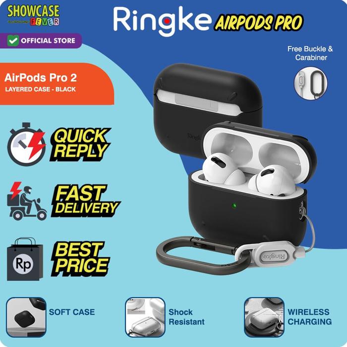 Gambar Ringke Compatible For AirPods Pro 2 Layered Case Black Slim Anti Shock Military Drop dari ShowcaseFever Kota Administrasi Jakarta Utara Tokopedia