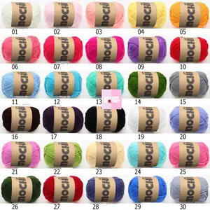 (21-40) Benang Rajut Import Katun Susu Milk Cotton Yarn Mochi