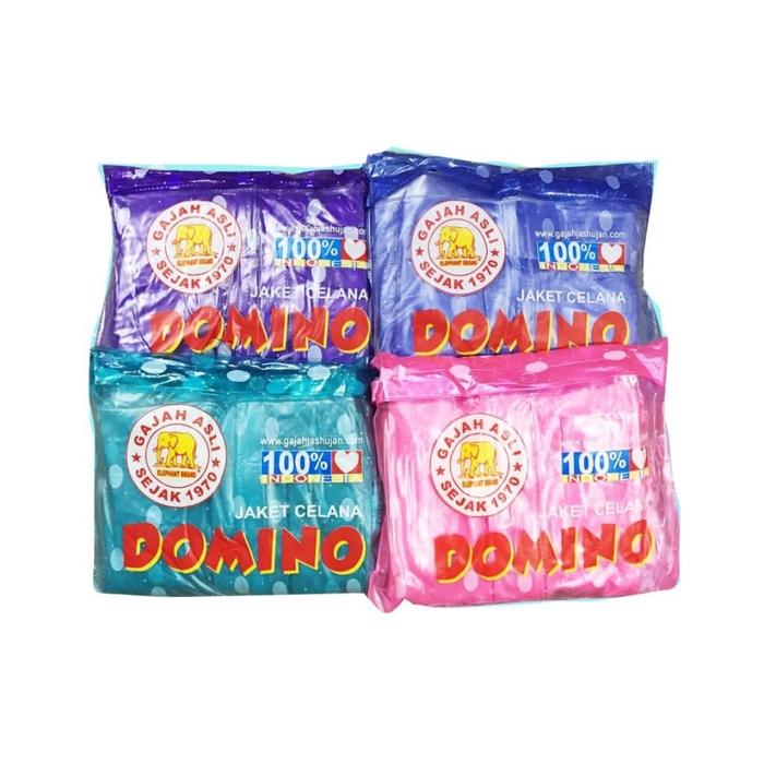 Gambar JAS HUJAN Stelan Polkadot Jaket Celana Merk Gajah Domino TERMURAH - Ungu dari Motocraft IDN Kab. Tangerang 5 Tokopedia