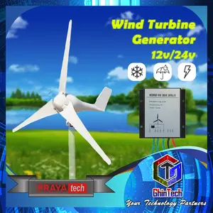 400W wind turbine turbin listrik tenaga angin panel kincir udara