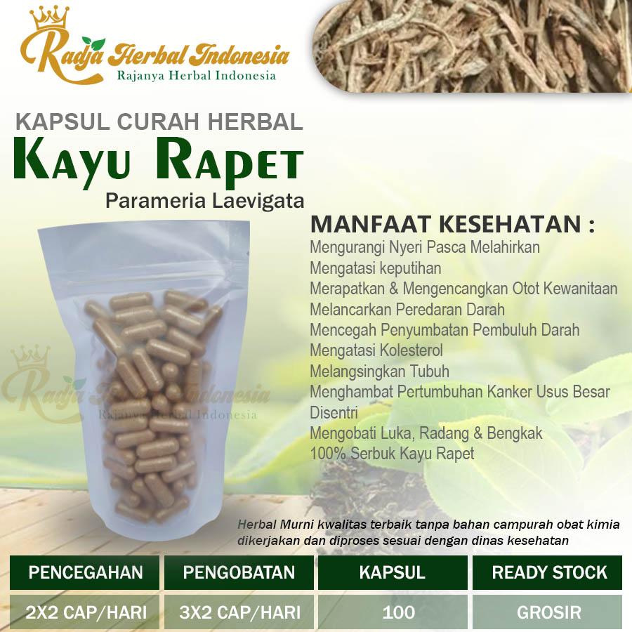 KAYU RAPET 100 Kapsul Herbal Otot Kewanitaan Pelangsing Keputihan Usus