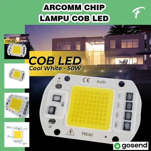 Arcomm chip lampu cob led floodlight spotlight 220v 50w 120 lm 5500 16