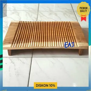 Papan Cuci Baju Kayu Ukuran Besar / Papan Gilasan Gilesan