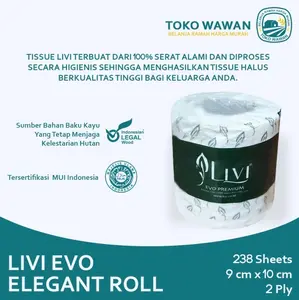 Tissue LIVI EVO Elegant Toilet Roll 238sheet (Premium Bathroom)